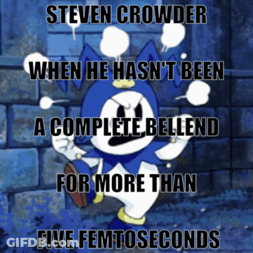 Steven Crowder Not Being Complete Bellend For Five Femtoseconds GIF