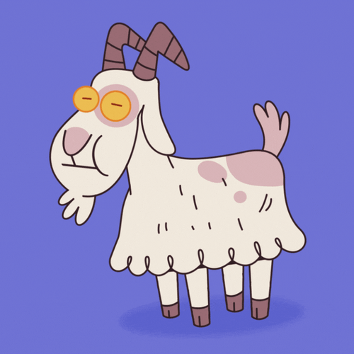 Steven The Goat Chewing Gum GIF