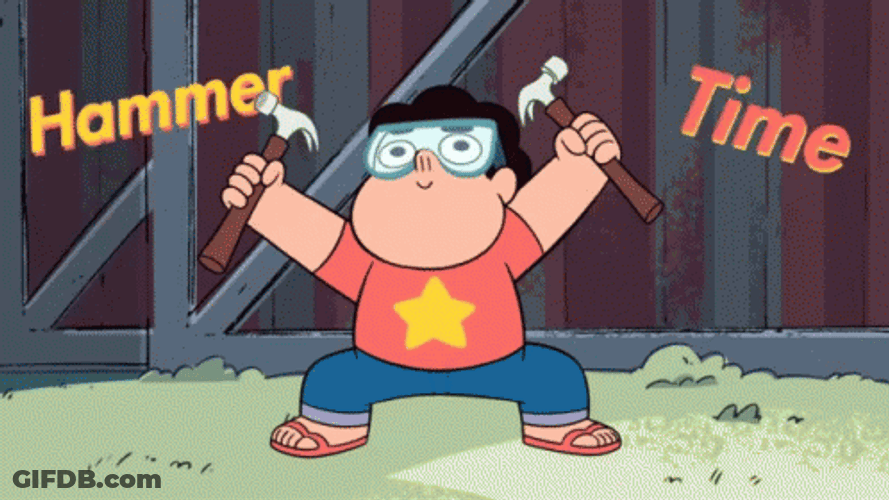Steven Univers Hammer Time GIF