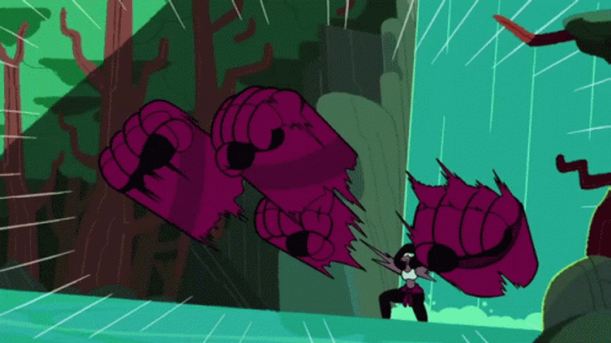 Steven Universe Garnet Punching Air GIF