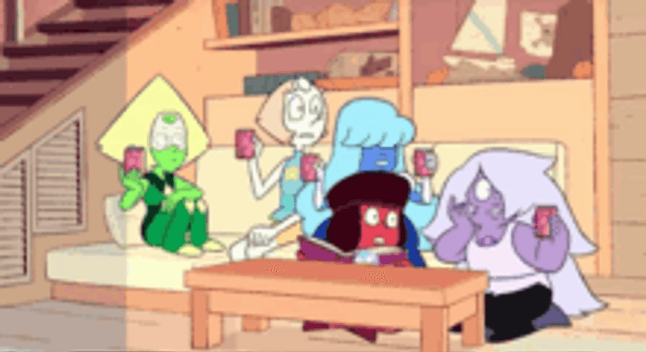 Steven Universe Girl Gang Drinking GIF