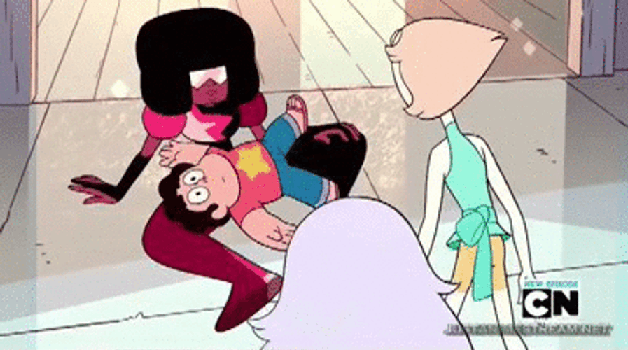 Steven Universe On Garnet's Lap GIF