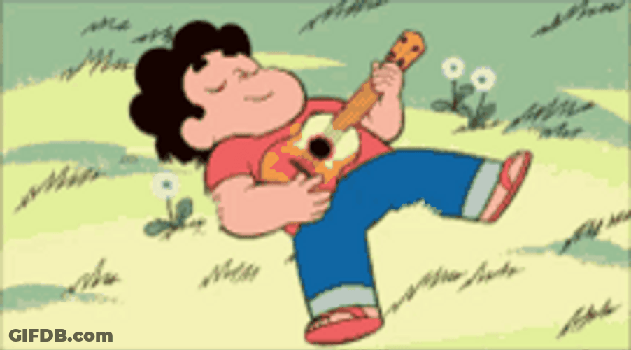 Steven Universe Playing The Guitar Alone GIF