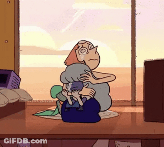 Steven Universe Sobbing To His Mama GIF