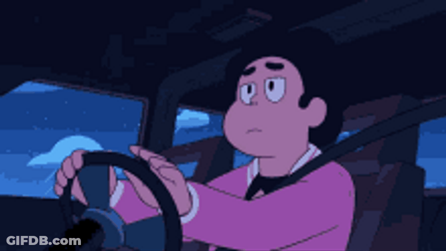 Steven Universe Tapping On The Steering Wheel GIF