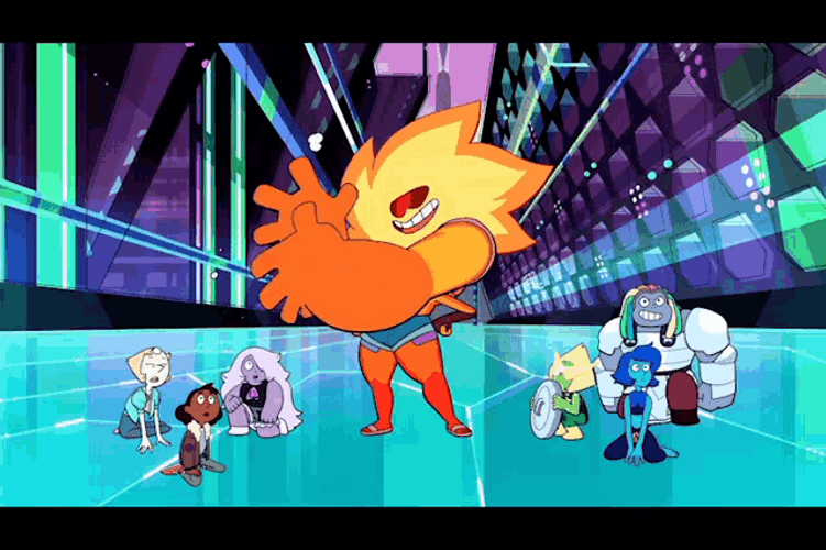 Steven Universe Turned Into Flame GIF