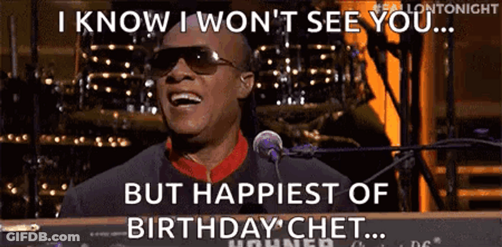 Stevie Wonder Happiest Happy Birthday Singing GIF