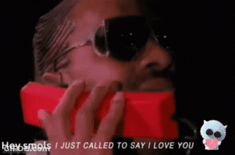 Stevie Wonder Hey Smols I Just Called GIF