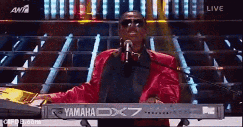 Stevie Wonder Shaking Dance GIF