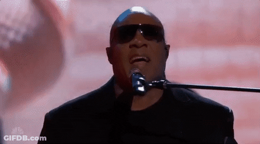 Stevie Wonder Singing Happy Birthday Live Performance GIF
