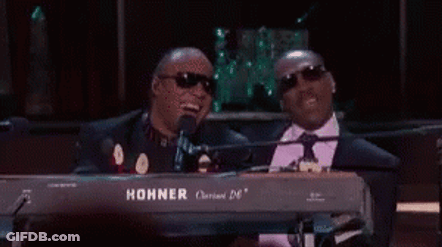 Stevie Wonder With Eddie Murphy GIF