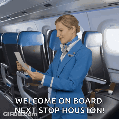 Stewardess Welcome On Board GIF