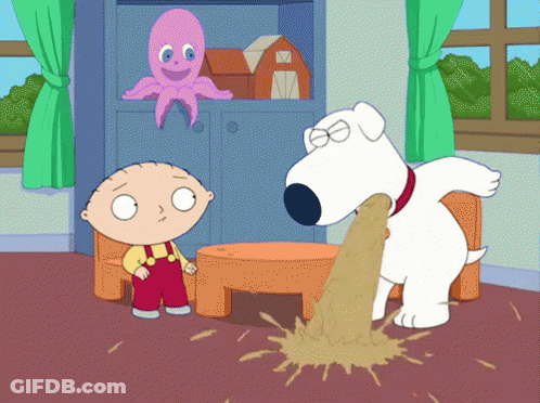 Stewie And Brian With Purple Octopus GIF