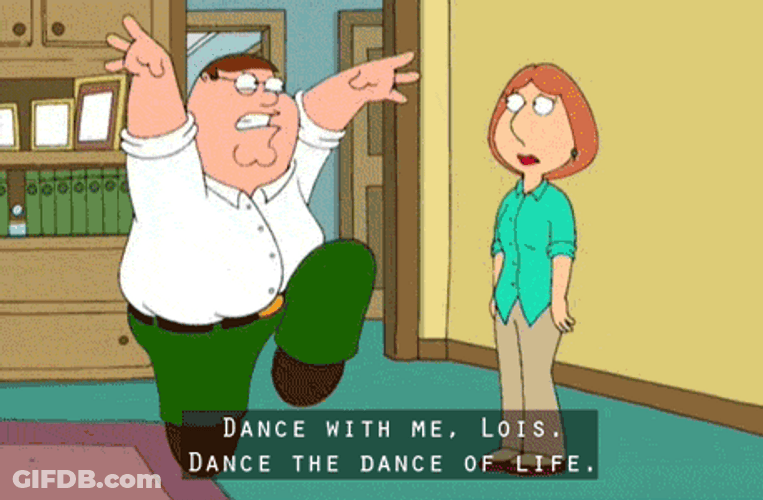 Stewie Dad Peter Griffin Ballet Dancing GIF