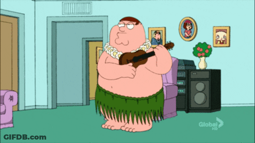 Stewie Dad Peter Griffin Hula Dancing GIF