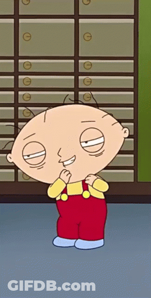 Stewie Dancing With His Eyes Closed GIF