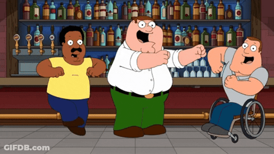 Stewie Father Peter Griffin Dancing With Other Guys GIF