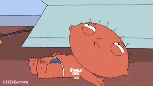 Stewie From Family Guy Laying On Ground GIF