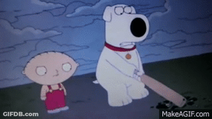 Stewie Griffin Brian Griffin Smashing Plate GIF