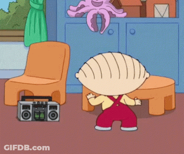 Stewie Griffin Dancing Back View GIF