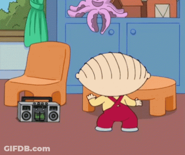 Stewie Griffin Dancing With Music GIF