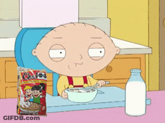 Stewie Griffin Eating Cereal GIF