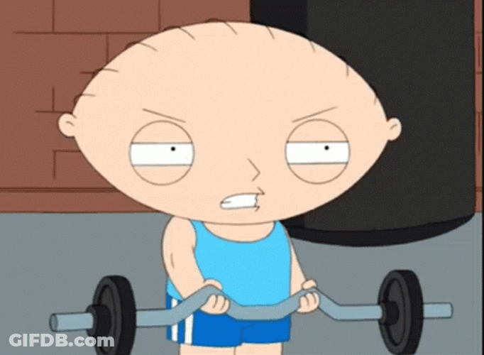 Stewie Griffin Frustrated Working Out GIF