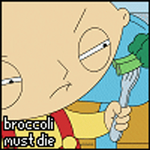 Stewie Griffin Holding Broccoli GIF