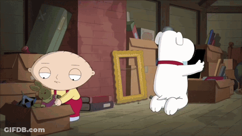 Stewie Griffin Playing With Stuffed Rabbit GIF