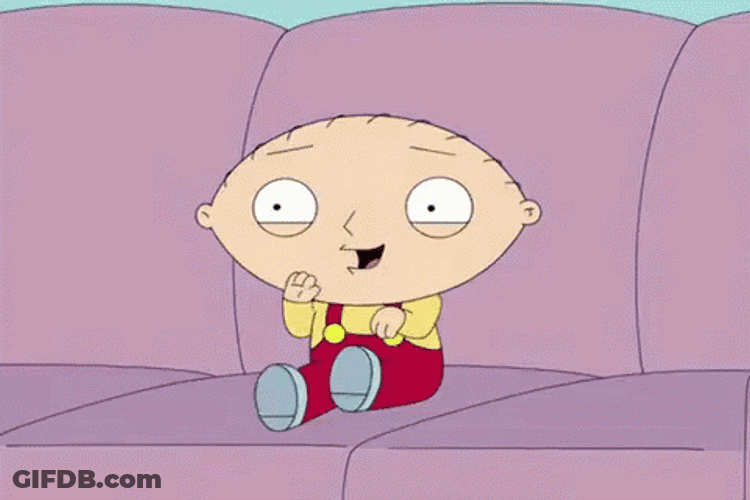 Stewie Griffin Sitting Supe Excited GIF