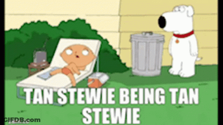 Stewie Griffin Want Get Tan GIF