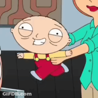 Stewie Held By Woman In Blue Shirt GIF