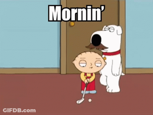 Stewie Playing Golf With Brian GIF
