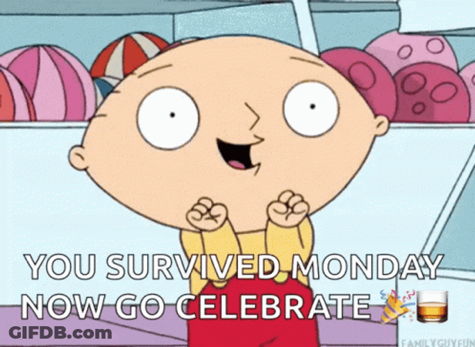 Stewie Surviving Monday GIF