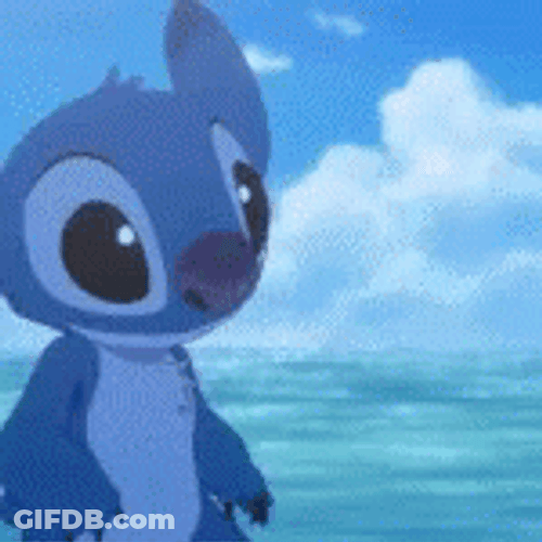 Stich And Angel Kiss And Hugs GIF