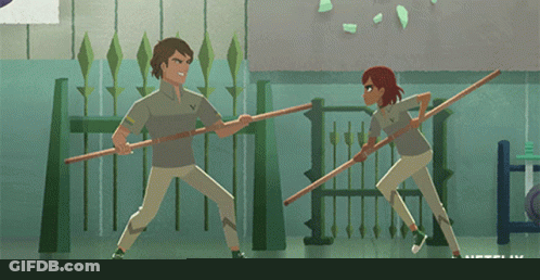 Stick Fight Gina Rodriguez GIF
