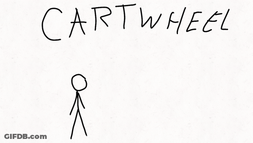 Stick Figure Cartwheel GIF