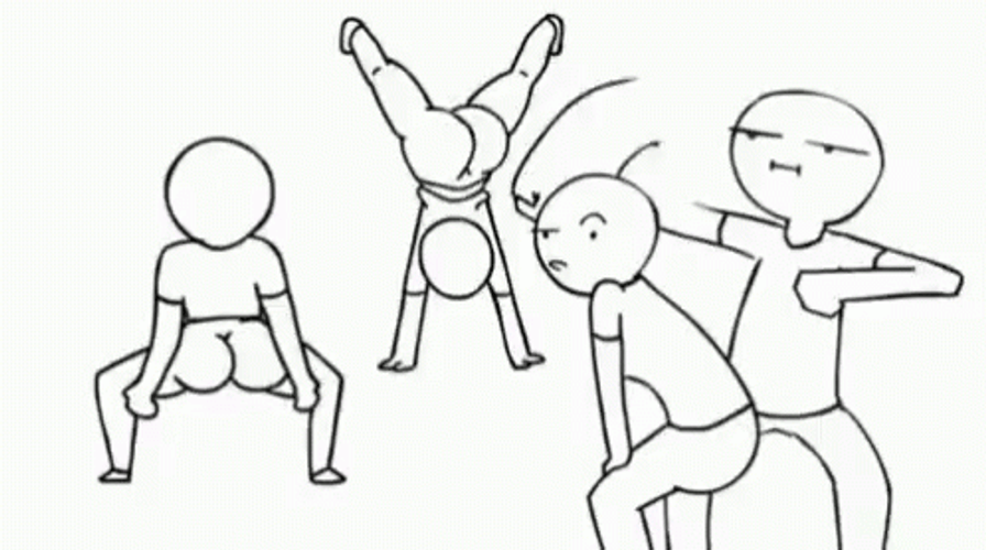 Stick Figure Dancing Twerking GIF