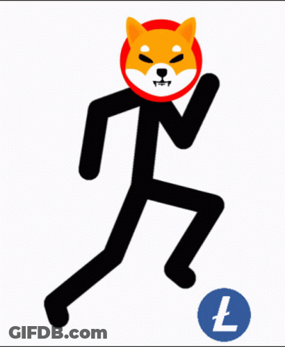 Stick Figure Dog With Red Circle Around Head In Front Of Explosion GIF