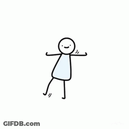 Stick Figure Doing Handstand With Arms Outstretched GIF