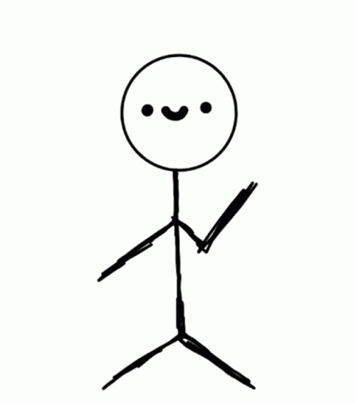 Stick Figure Hand Fan GIF