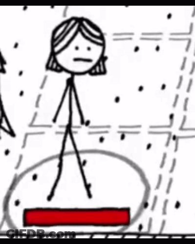 Stick Figure Holding Gun Next To Brain GIF