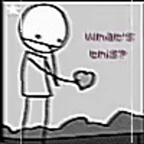 Stick Figure Holding Heart GIF