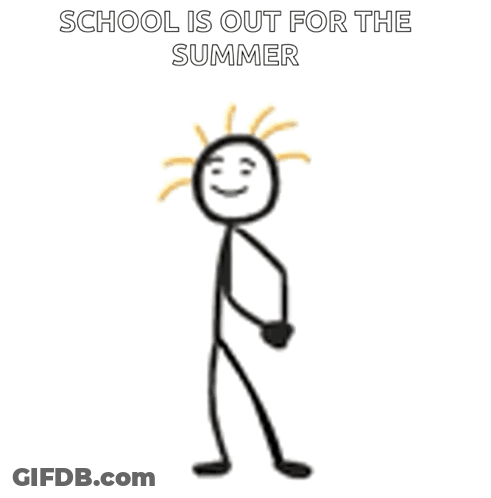 Stick Figure Laughing School Is Out GIF