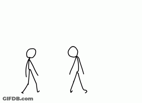 Stick Figure Next To Rock GIF