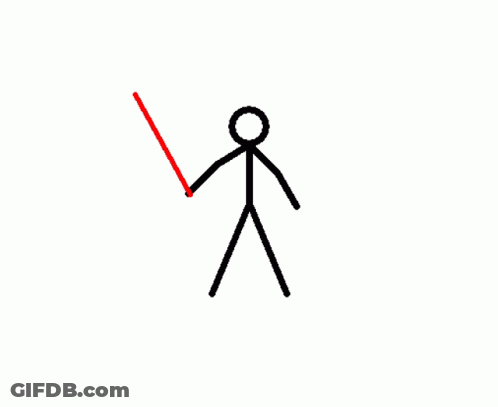 Stick Figure Red Arrow Up Purple Stick Down GIF