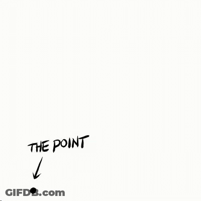 Stick Figure Riding Rocket Saying The Point GIF