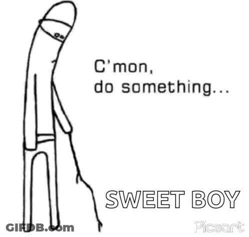 Stick Figure Saying Do Something Sweet Boy GIF