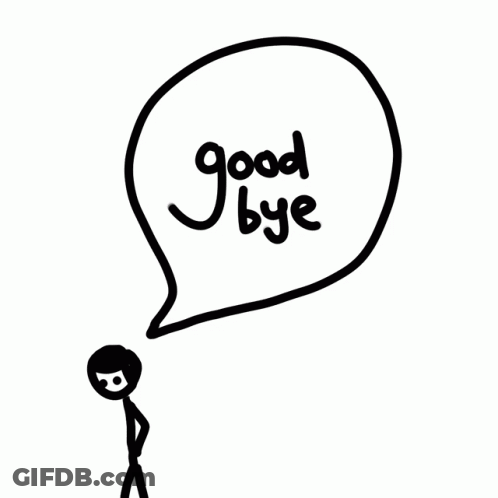 Stick Figure Saying Good Bye GIF