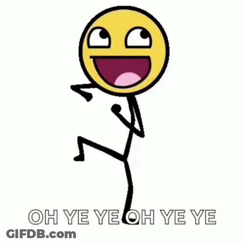 Stick Figure Smiley Dancing Oh Ye Ye GIF
